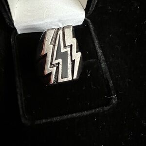Silver Lightning Bolt Ring